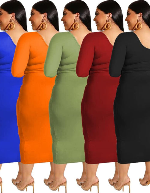 Load image into Gallery viewer, Plus Size Women 2 Piece Outfits Sets Sexy Tracksuit Midi Dress,Sleeveless Tank Top Bodycon Skirts Set Casual Summer
