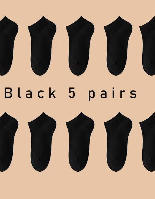 Load image into Gallery viewer, 5 Pairs of Women'S/Men'S Boat Socks Invisible Low Cut anti Slip Summer No Show Ankle Socks Solid Color Casual Breathable
