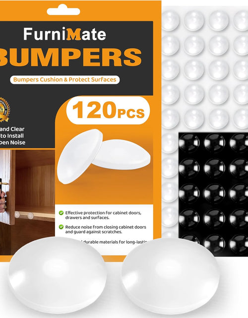 Load image into Gallery viewer, Cabinet Door Bumper, Cabinet Bumpers Clear 120PCS, Cabinet Stoppers Rubber, Cabinet Cushion Drawer Stops, Rubber Cabinet Door Bumpers Sound Dampening 3/8 Inch
