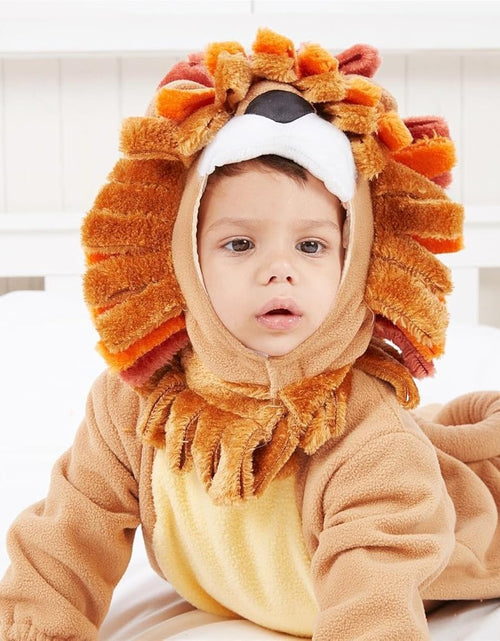 Load image into Gallery viewer, Halloween Lion Costume Toddler with Toy Zebra, Kids Lion Costume for Baby Halloween Dress up Party
