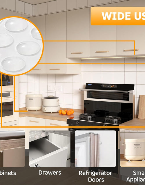 Load image into Gallery viewer, Cabinet Door Bumper, Cabinet Bumpers Clear 120PCS, Cabinet Stoppers Rubber, Cabinet Cushion Drawer Stops, Rubber Cabinet Door Bumpers Sound Dampening 3/8 Inch
