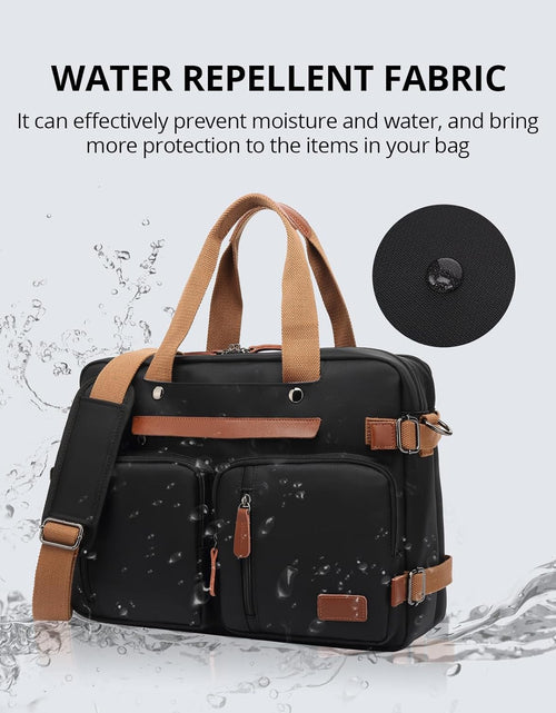 Load image into Gallery viewer, 3 in 1 Laptop Bag for Men, 17.3 Inch Work Bags for Men, Laptop Backpack, Briefcases, Messenger Bag, Computer Bags for Laptops for Men Women, Black
