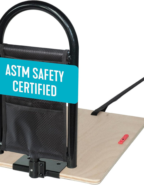 Load image into Gallery viewer, Bedcane, Adult Bed Rail and Support Handle, Bedside Safety Elderly Stand Assist with Organizer Pouch, ASTM Safety Approved Bedrail
