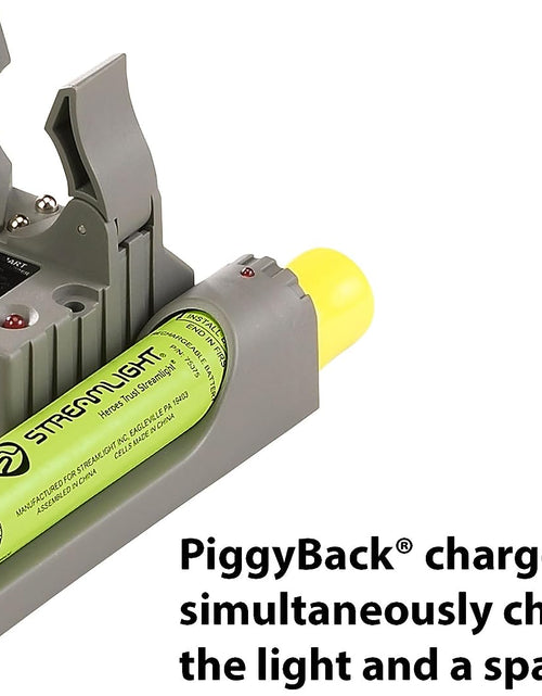 Load image into Gallery viewer, Streamlight 75458 Stinger DS LED HL 800-Lumen Rechargeable Dual Switch Flashlight with 120-Volt Ac/12-Volt DC Smart Charge Piggyback Charger (Nimh), Black
