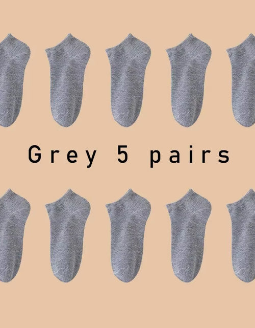 Load image into Gallery viewer, 5 Pairs of Women'S/Men'S Boat Socks Invisible Low Cut anti Slip Summer No Show Ankle Socks Solid Color Casual Breathable
