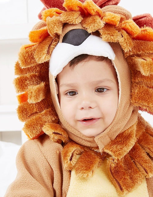 Load image into Gallery viewer, Halloween Lion Costume Toddler with Toy Zebra, Kids Lion Costume for Baby Halloween Dress up Party
