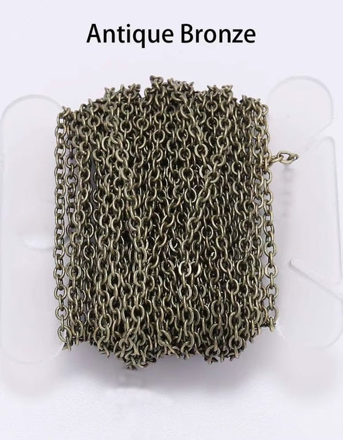 Load image into Gallery viewer, 5 M/Lot Gold/Bronze Plated Necklace Chain for Jewelry Making Findings DIY Necklace Chains Materials Handmade Supplies
