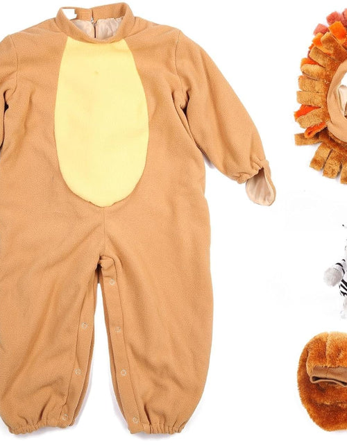 Load image into Gallery viewer, Halloween Lion Costume Toddler with Toy Zebra, Kids Lion Costume for Baby Halloween Dress up Party
