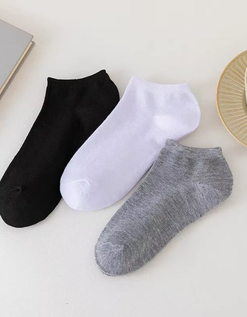 Load image into Gallery viewer, 5 Pairs of Women'S/Men'S Boat Socks Invisible Low Cut anti Slip Summer No Show Ankle Socks Solid Color Casual Breathable
