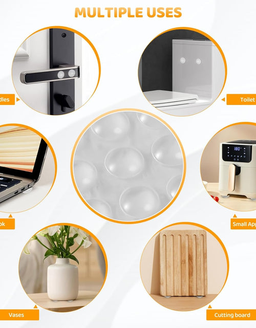 Load image into Gallery viewer, Cabinet Door Bumper, Cabinet Bumpers Clear 120PCS, Cabinet Stoppers Rubber, Cabinet Cushion Drawer Stops, Rubber Cabinet Door Bumpers Sound Dampening 3/8 Inch
