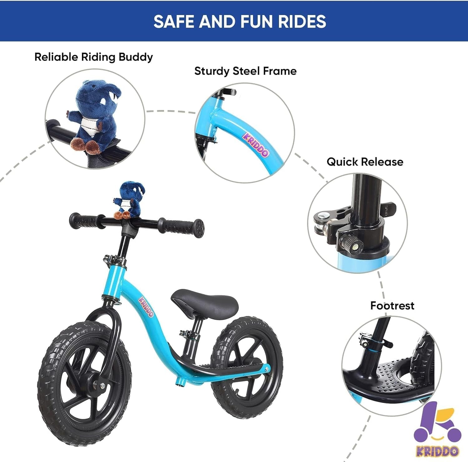 Toddler Balance Bike 2 Year Old, Age 18 Months to 5 Years Old, Early Learning Interactive Push Bicycle with Steady Balancing, Gift Bike for 2-5 Boys Girls