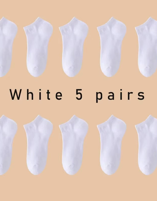 Load image into Gallery viewer, 5 Pairs of Women'S/Men'S Boat Socks Invisible Low Cut anti Slip Summer No Show Ankle Socks Solid Color Casual Breathable
