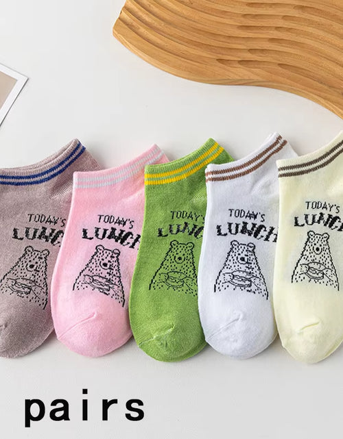 Load image into Gallery viewer, 5 Pairs of Women'S/Men'S Boat Socks Invisible Low Cut anti Slip Summer No Show Ankle Socks Solid Color Casual Breathable
