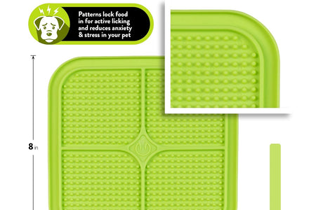 IQ Treat Lick Mat for Dogs, Dog Slow Feeder & Cat Lick Mats | Great Alternative to Slow Feeder Dog Bowls & Cat Slow Feeders | Perfect Dog Licking Mat, Cat Puzzle Feeder & Dog Enrichment Toys