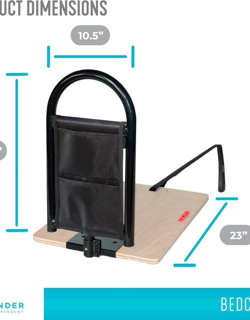 Load image into Gallery viewer, Bedcane, Adult Bed Rail and Support Handle, Bedside Safety Elderly Stand Assist with Organizer Pouch, ASTM Safety Approved Bedrail
