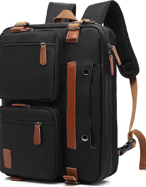 Load image into Gallery viewer, 3 in 1 Laptop Bag for Men, 17.3 Inch Work Bags for Men, Laptop Backpack, Briefcases, Messenger Bag, Computer Bags for Laptops for Men Women, Black
